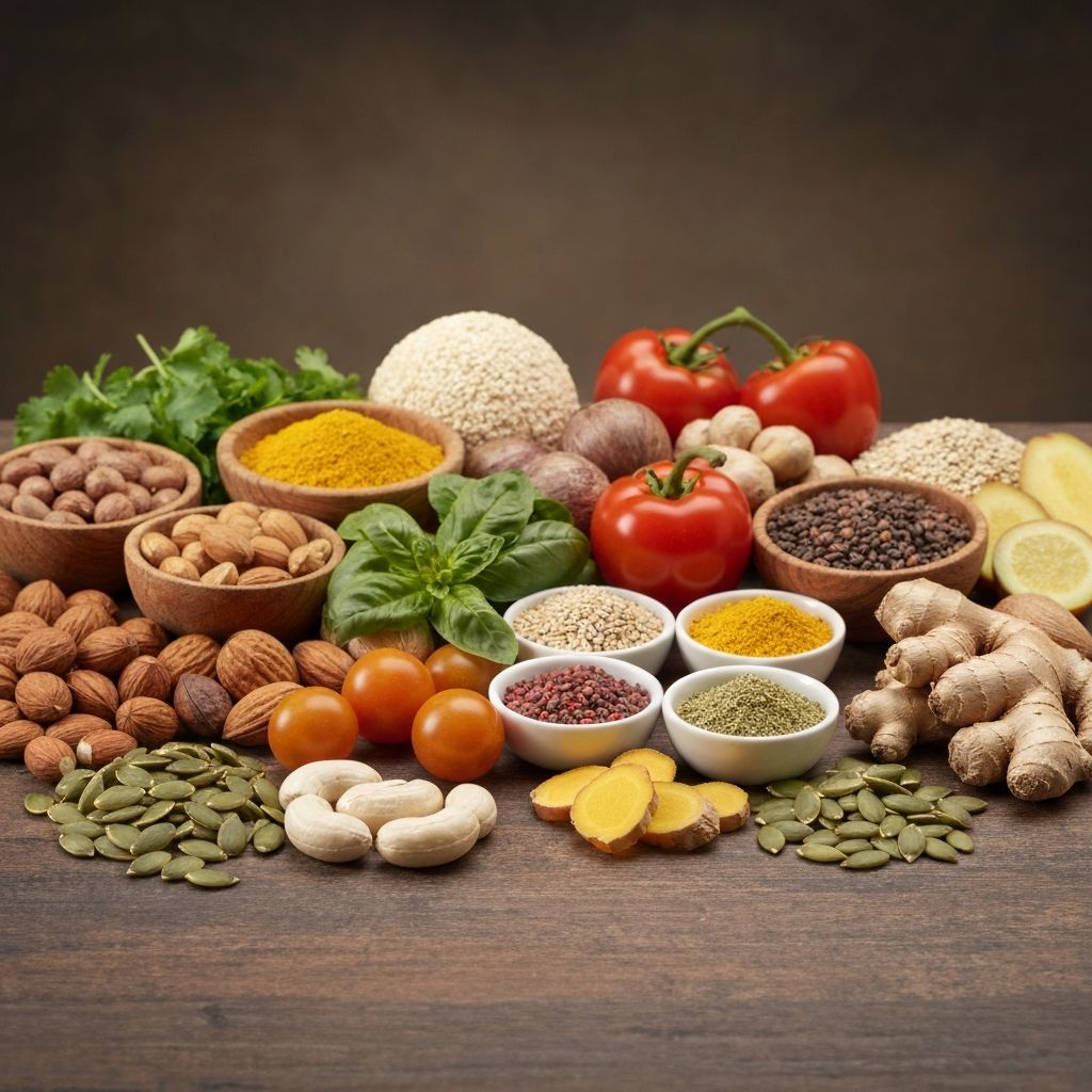 Arrangement of nutrient-rich natural food sources